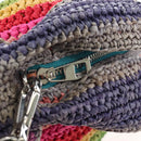 LOEWE Shoulder Bag Raffia Multicolor Silver Auth 207023SAM-20
