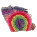 LOEWE Shoulder Bag Raffia Multicolor Silver Auth 207023SAM-13