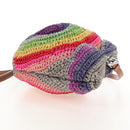 LOEWE Shoulder Bag Raffia Multicolor Silver Auth 207023SAM-4