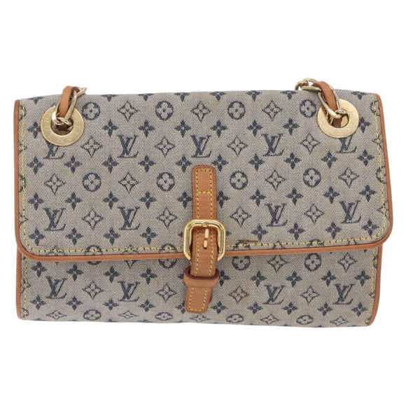 LOUIS VUITTON Monogram Mini Camille Chain Bag Blue M92002 LV Auth 207024