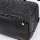 Bally Hand Bag Leather 2way Black Gold Auth 207025-12