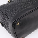 Bally Hand Bag Leather 2way Black Gold Auth 207025-13
