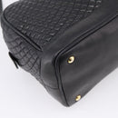 Bally Hand Bag Leather 2way Black Gold Auth 207025-15