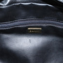 Bally Hand Bag Leather 2way Black Gold Auth 207025-18