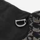 Christian Dior Trotter Canvas Gloves Leather Black Auth 207028-11