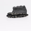 Christian Dior Trotter Canvas Gloves Leather Black Auth 207028-18