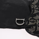 Christian Dior Trotter Canvas Gloves Leather Black Auth 207028-19