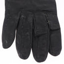 Christian Dior Trotter Canvas Gloves Leather Black Auth 207028-4