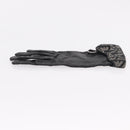 Christian Dior Trotter Canvas Gloves Leather Black Auth 207028-7