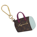 LOUIS VUITTON Monogram Porte Cles BB Key Holder Light Blue M66183 LV Auth 207029-1