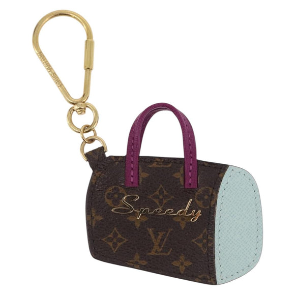 LOUIS VUITTON Monogram Porte Cles BB Key Holder Light Blue M66183 LV Auth 207029