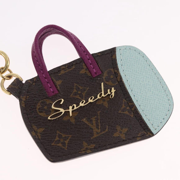 LOUIS VUITTON Monogram Porte Cles BB Key Holder Light Blue M66183 LV Auth 207029