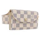 LOUIS VUITTON Damier Azur Ceinture Pochette Solo Bag M9835T LV Auth 207030A-1