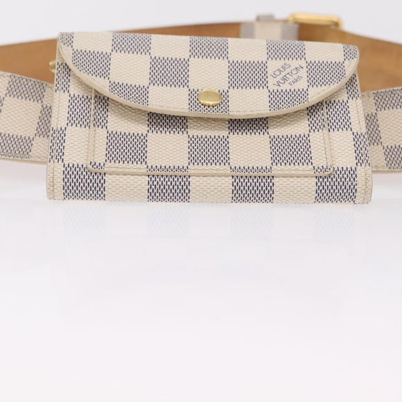 LOUIS VUITTON Damier Azur Ceinture Pochette Solo Bag M9835T LV Auth 207030A
