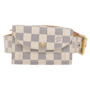 LOUIS VUITTON Damier Azur Ceinture Pochette Solo Bag M9835T LV Auth 207030A-2