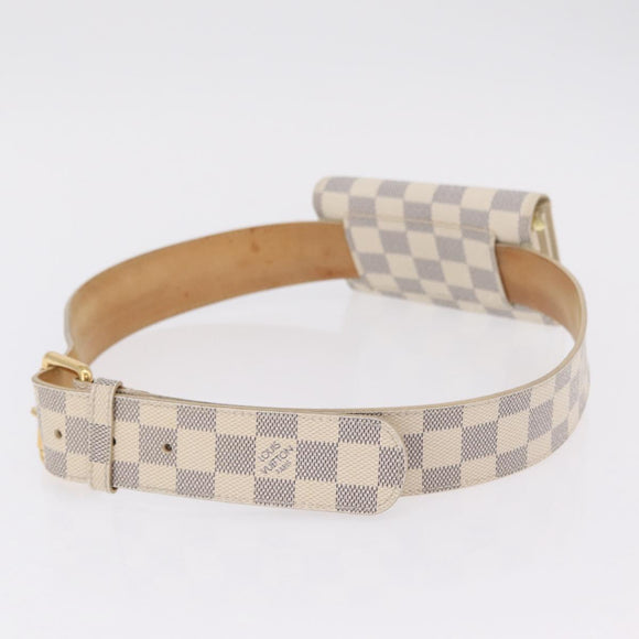 LOUIS VUITTON Damier Azur Ceinture Pochette Solo Bag M9835T LV Auth 207030A