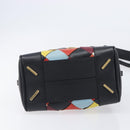 LOEWE Hand Bag Leather 2way Black Gold Auth 207031V-12