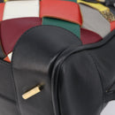 LOEWE Hand Bag Leather 2way Black Gold Auth 207031V-13