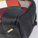 LOEWE Hand Bag Leather 2way Black Gold Auth 207031V-15