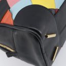 LOEWE Hand Bag Leather 2way Black Gold Auth 207031V-16