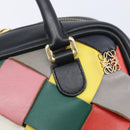 LOEWE Hand Bag Leather 2way Black Gold Auth 207031V-18
