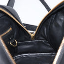 LOEWE Hand Bag Leather 2way Black Gold Auth 207031V-23