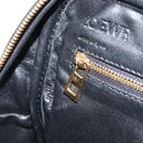 LOEWE Hand Bag Leather 2way Black Gold Auth 207031V-25