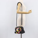 LOEWE Hand Bag Leather 2way Black Gold Auth 207031V-28