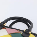 LOEWE Hand Bag Leather 2way Black Gold Auth 207031V-8