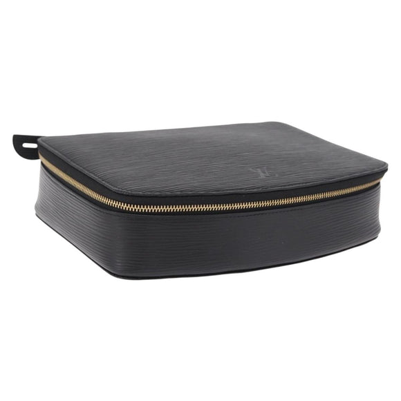 LOUIS VUITTON Epi Posh Monte Carlo Jewelry Box Black M48362 LV Auth 207034V