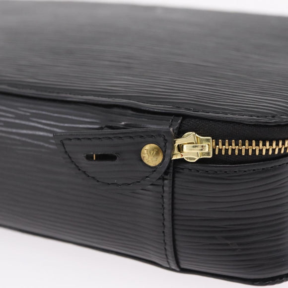 LOUIS VUITTON Epi Posh Monte Carlo Jewelry Box Black M48362 LV Auth 207034V