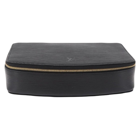 LOUIS VUITTON Epi Posh Monte Carlo Jewelry Box Black M48362 LV Auth 207034V