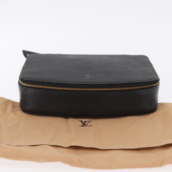 LOUIS VUITTON Epi Posh Monte Carlo Jewelry Box Black M48362 LV Auth 207034V
