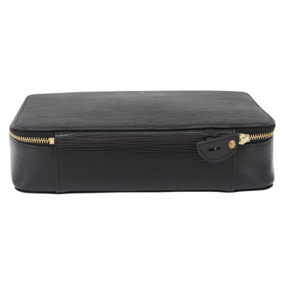 LOUIS VUITTON Epi Posh Monte Carlo Jewelry Box Black M48362 LV Auth 207034V