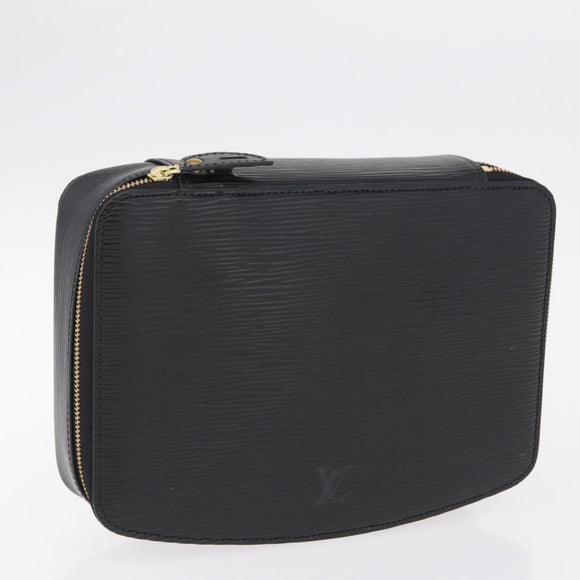LOUIS VUITTON Epi Posh Monte Carlo Jewelry Box Black M48362 LV Auth 207034V