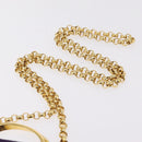 Salvatore Ferragamo Chain Shoulder Bag Suede Purple Gold Auth 207037-8