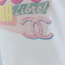 CHANEL Short-sleeved T-shirt Cotton XS Blue CC Auth 207041V-12