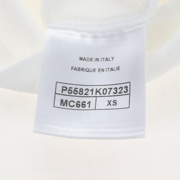CHANEL Short-sleeved T-shirt Cotton XS Blue CC Auth 207041V