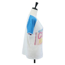 CHANEL Short-sleeved T-shirt Cotton XS Blue CC Auth 207041V-4