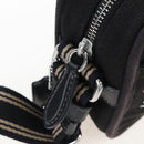 Coach Snoopy Shoulder Bag Canvas Black Silver Auth 207042A-17