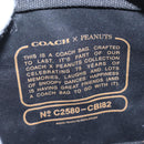 Coach Snoopy Shoulder Bag Canvas Black Silver Auth 207042A-18
