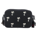 Coach Snoopy Shoulder Bag Canvas Black Silver Auth 207042A-3