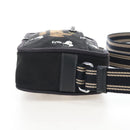 Coach Snoopy Shoulder Bag Canvas Black Silver Auth 207042A-5