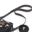 Coach Snoopy Shoulder Bag Canvas Black Silver Auth 207042A-8