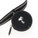 Coach Snoopy Shoulder Bag Canvas Black Silver Auth 207042A-9