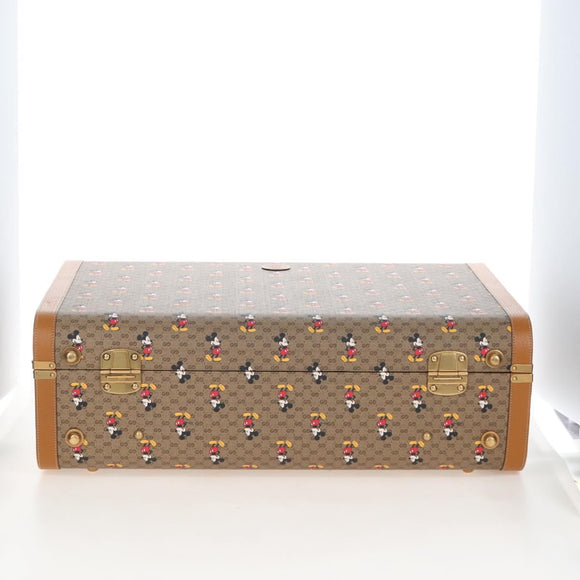 GUCCI x Disney Mickey Mouse Micro GG Supreme Suitcase PVC 602675 Auth 207045SM