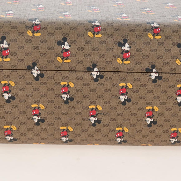 GUCCI x Disney Mickey Mouse Micro GG Supreme Suitcase PVC 602675 Auth 207045SM