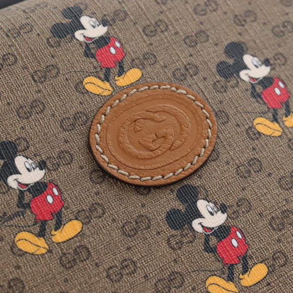 GUCCI x Disney Mickey Mouse Micro GG Supreme Suitcase PVC 602675 Auth 207045SM