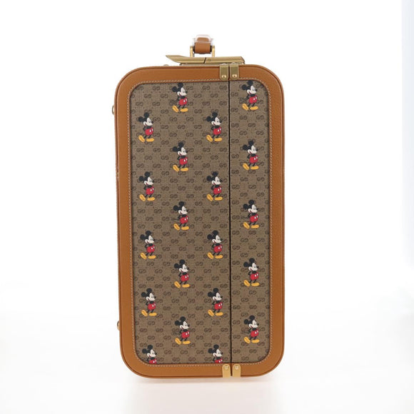 GUCCI x Disney Mickey Mouse Micro GG Supreme Suitcase PVC 602675 Auth 207045SM