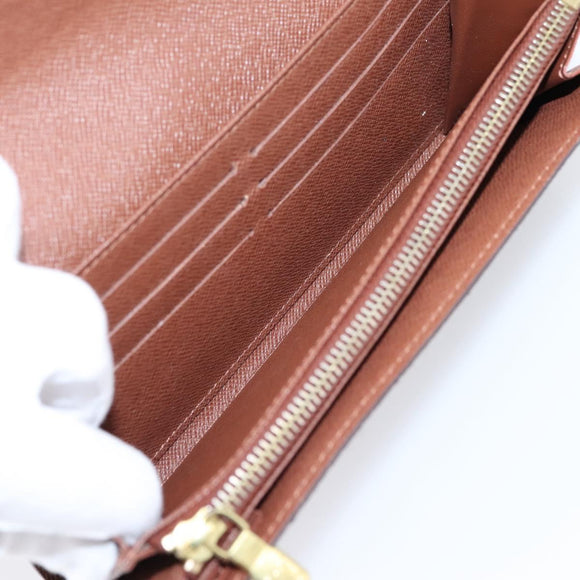 LOUIS VUITTON Monogram Portefeuille Sarah Long Wallet M61734 LV Auth 207050